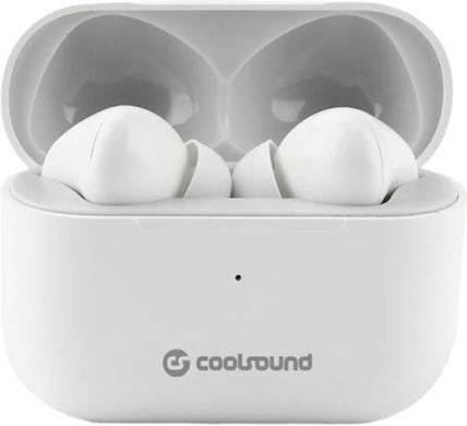 Auriculares Bluetooth True Wireless COOLSOUND TWS V14 (In Ear - Micrófono - Blanco)