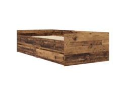 Maison Exclusive - Estructura De Cama Con Cajón Madera Envejecida 100 X 200 Cm