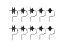 Accesorios para cercas eléctricas autoanclables, 10 unidades