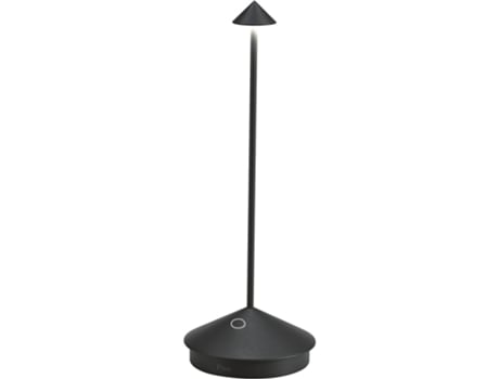 Lámpara de mesa LED Pina Pro negro mate, recargable y regulable ZAFFERANO