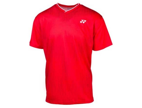 Camiseta de Hombre YONEX Crew Neck Tenis Poliéster Rojo (S)