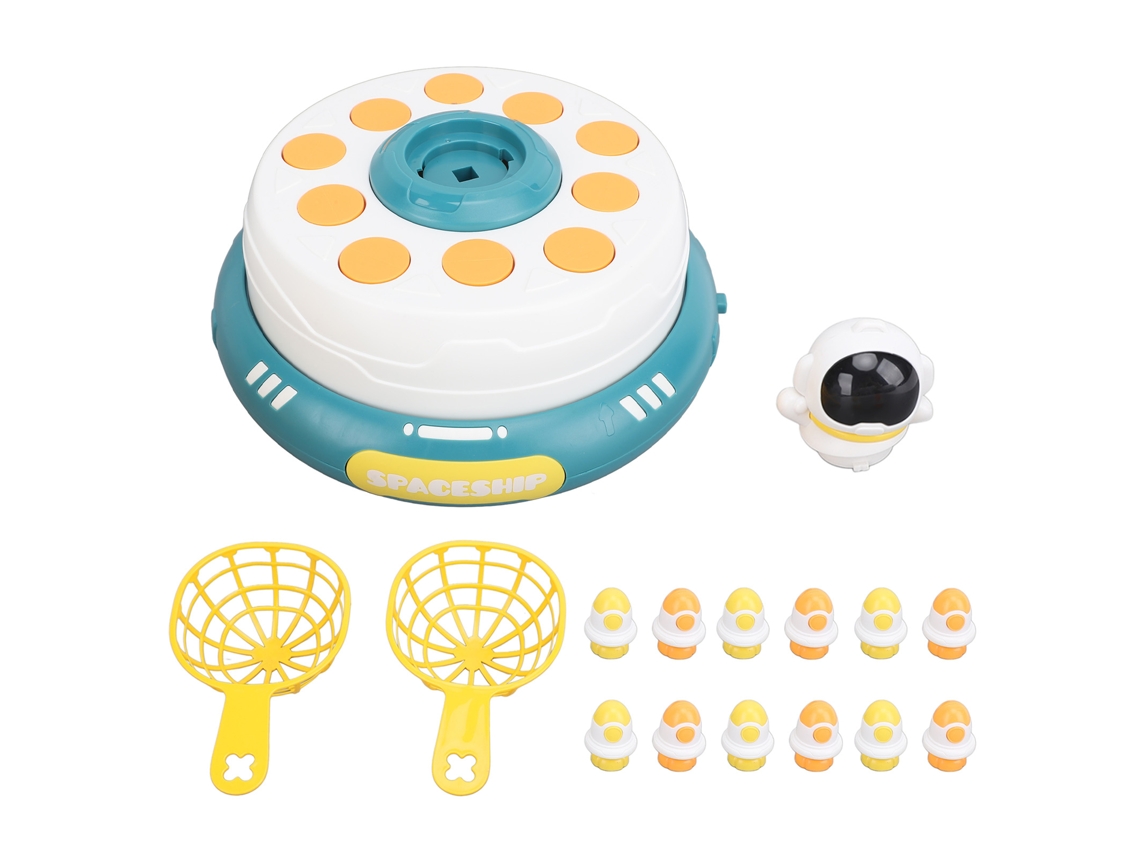 Ats-juego De Puzzle Móvil Astronauta Con 2 Canastas Interactivo Giratsorio Con Pilas Juego De Tablero Emergente Verde Para Niños
