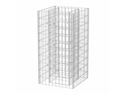 Jardinera VIDAXL Plateado Acero (50x50x100 cm)