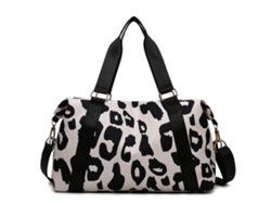 KOFIHETY Bolsa de viaje versátil con estampado azteca de leopardo y vaca, con correa de hombro ajustable para mujeres en la playa y compras.
