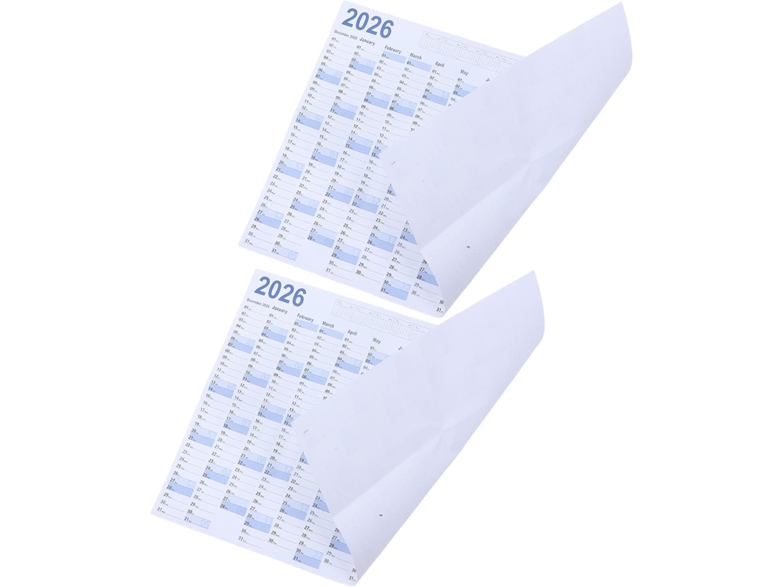 Juego De 2 Calendarios De Pared Gigantes, Planificador Mensual En Inglés Con Pegatinas Para Escribir