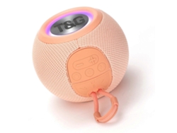 Mini altavoz inalámbrico Bluetooth portátil de tela, recargable, para casa, dormitorio, fiesta, color rosa, Chennnls