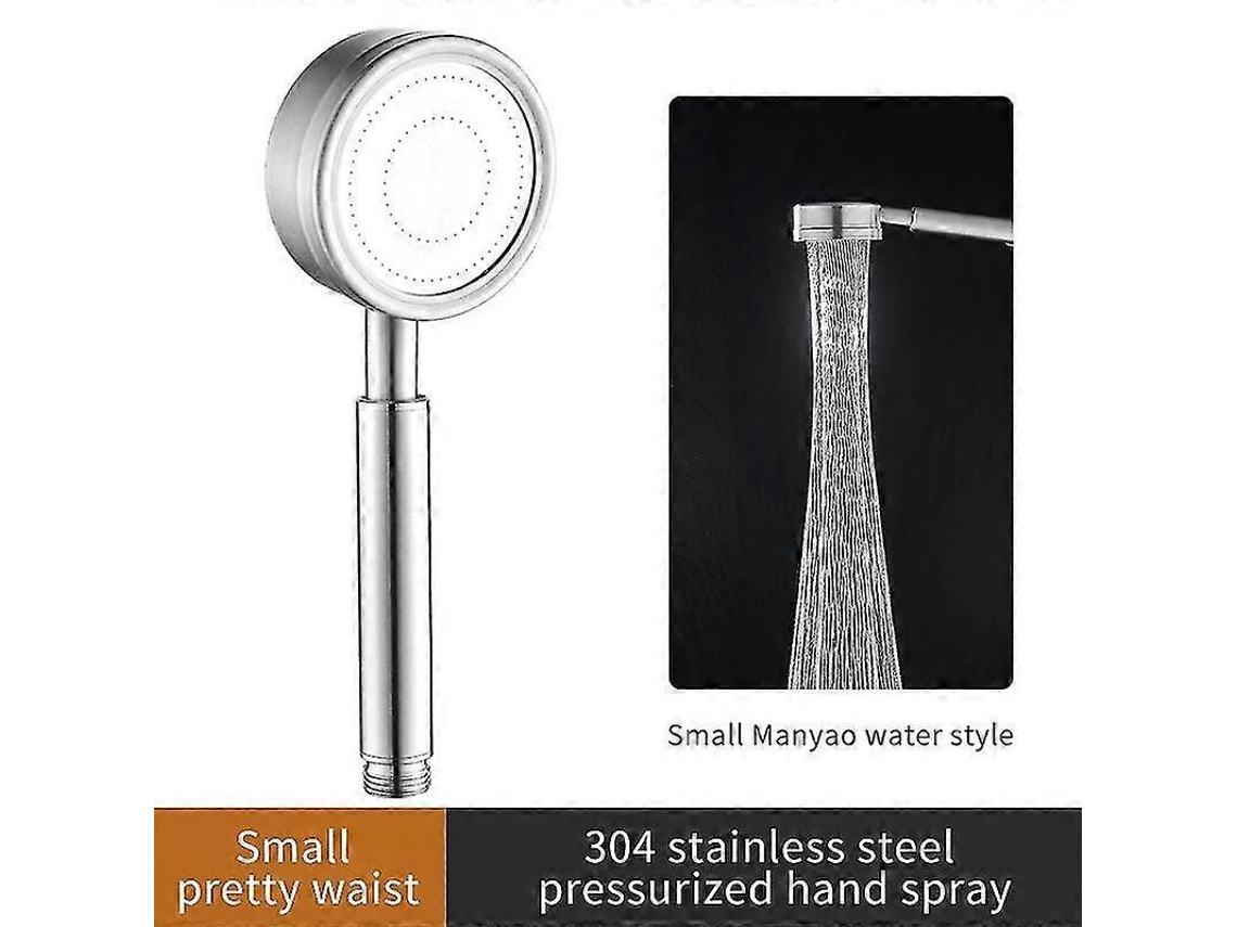 Exquisito cabezal de ducha de mano, acero inoxidable 304, resistente a caídas, alta presión, económico, para baño.