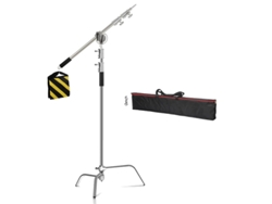 Soporte de iluminación, kit de acero inoxidable, barra de extensión telescópica, 2,6 m con travesaño OEM