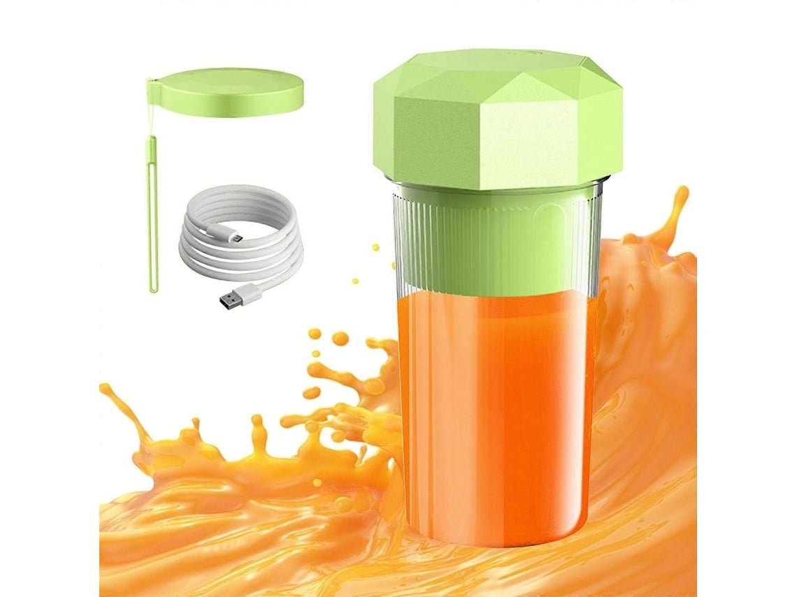 Mini exprimidor de frutas portátil de viaje con carga USB Gusshious Green