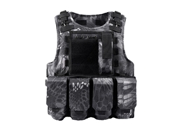 2026-chaleco Militar Para Hombre Ligero Ajustable Patrón Pitón Negro Equipo Outdoor Entrenamiento Pesca Viaje