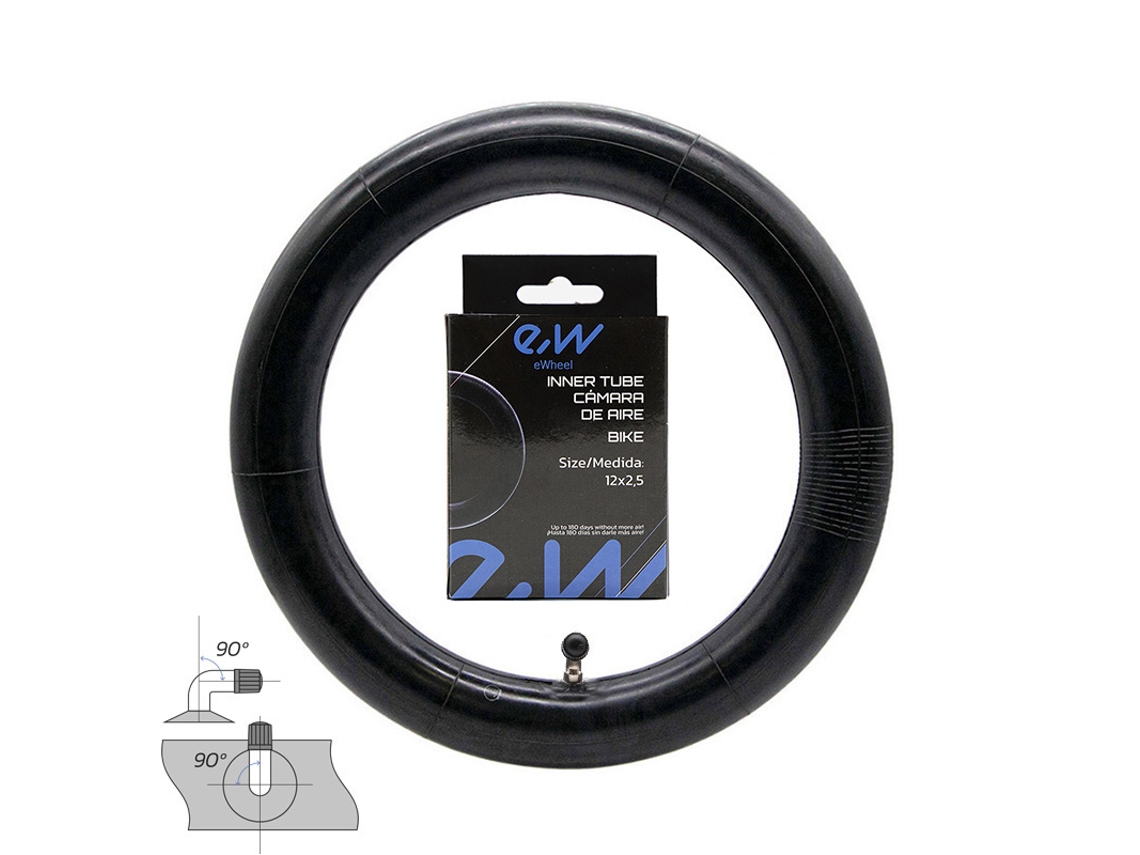 Cámara de aire 12x2.5 Válvula curva 90ºx90º EWHEEL