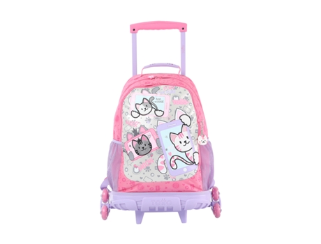 Mochila Infantil Triple Rueda Grande Selfie Cat