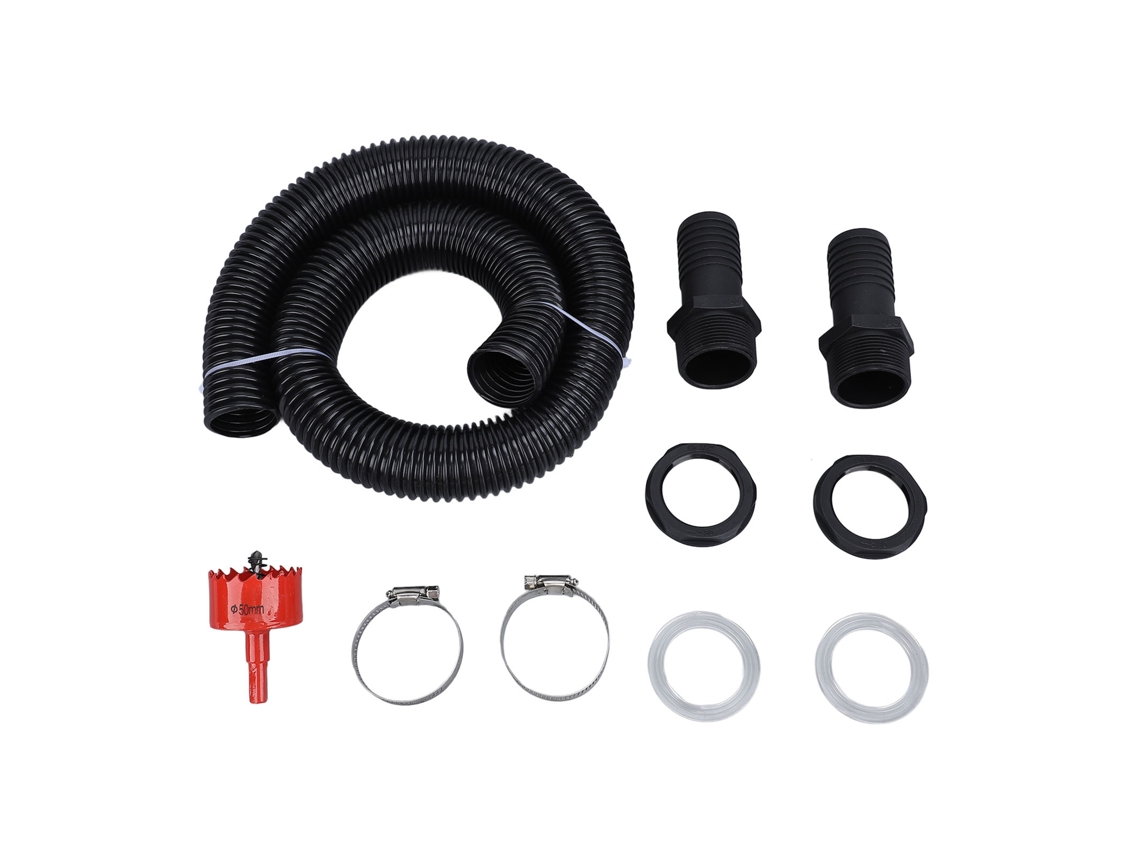 Kit de conectores de manguera de plástico para barril de lluvia de 39,4 pulgadas