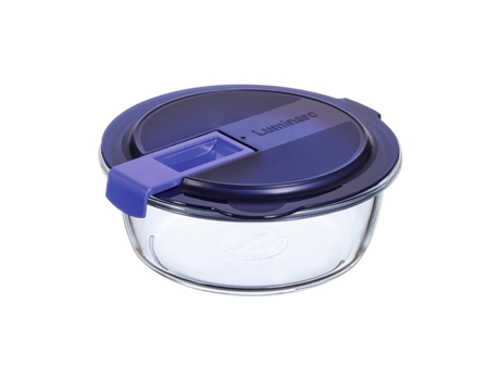LUMINARC Easy Box - Recipiente Redondo 0.92L Vidrio Hermético con Válvula