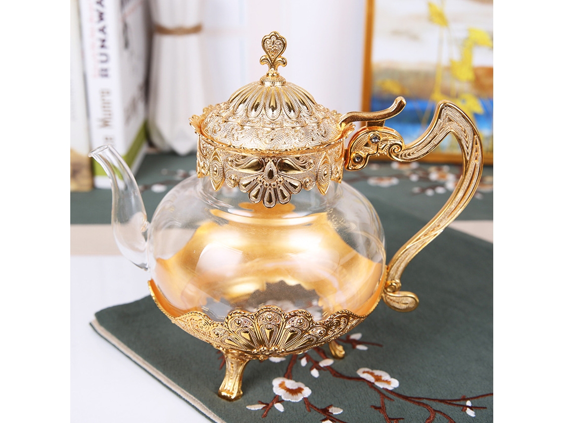 (oro) Mini Tetera Hecha A Mano, Vinoteca Doméstica, Olla De Vidrio Y Metal