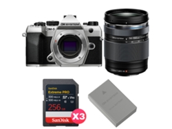 Om System Om-5 Mark Ii Plateado + 14-150mm F/4-5.6 Ii + 3 Sandisk 256gb Extreme Pro Uhs-ii Sdxc + Om System Bls-50 + Ebook Pricedirect