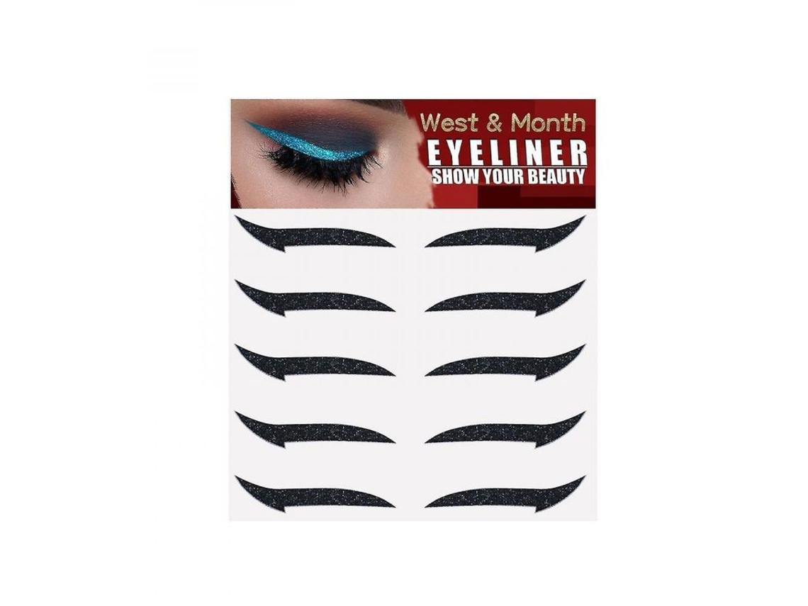 Pegatinas Autoadhesivas Negras Para Delineador De Ojos, Sombra De Ojos, Maquillaje De Escenario, Fiesta, 5 Pares