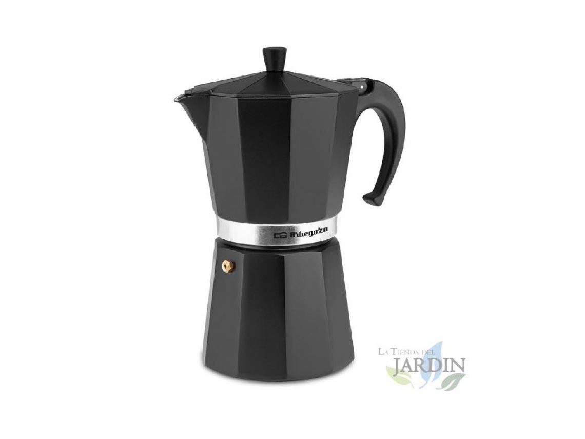 Cafetera Italiana ORBEGOZO Aluminio Negro (12 Tazas)