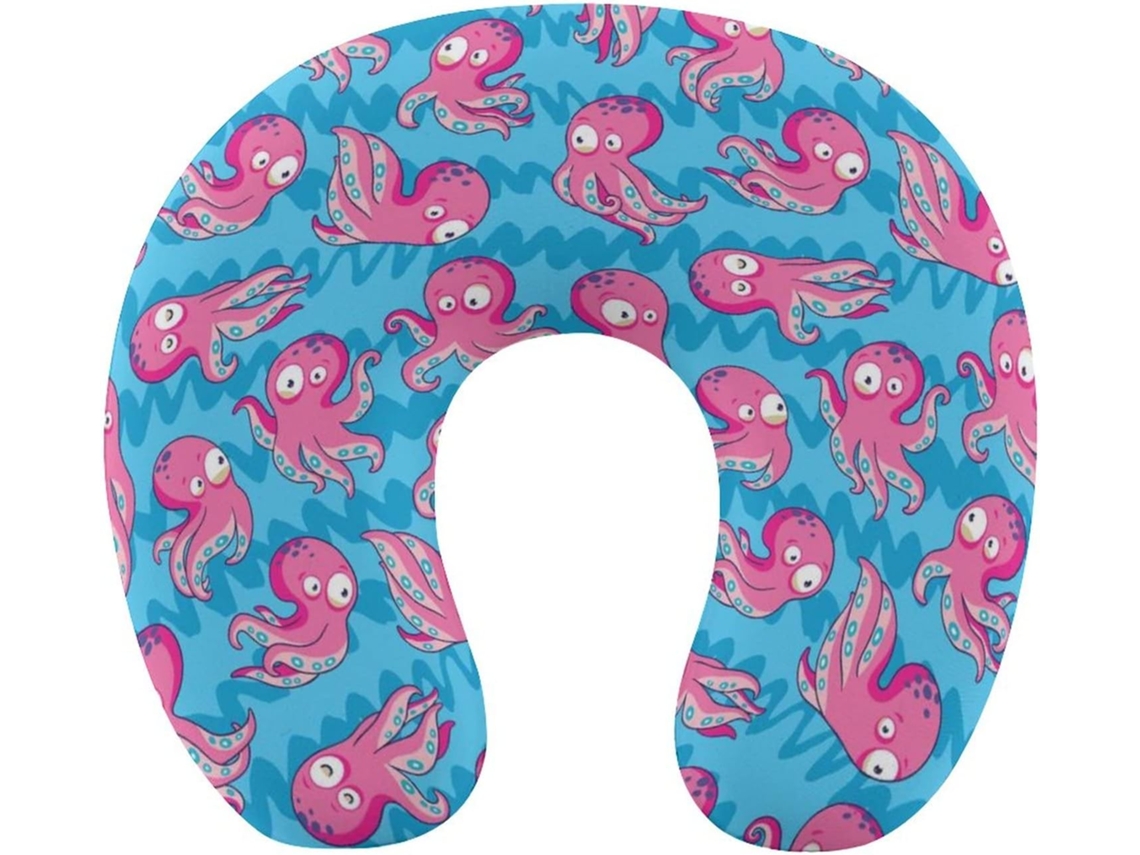 Almohada Viaje Rosa Forma Espuma Viscoelástica Viscoelástica Fácil Relajación Cómodos Familia.brfácil