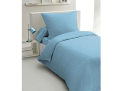 Juego De Funda Nrdica De 2 Piezas Hp72068 Microfibra De 82 G 140 X 200 Cm Azul Celeste Home Linge Passion