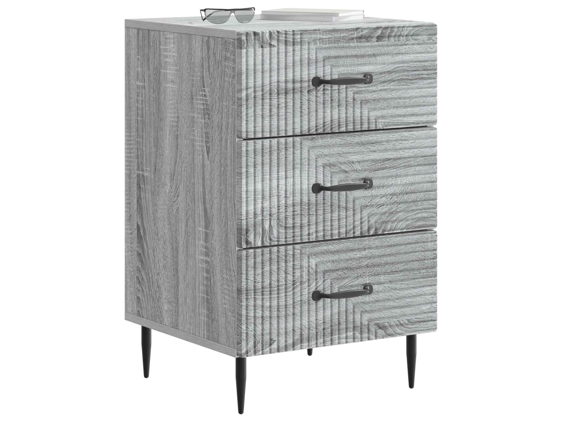Maison Exclusive - Armario De Noche Con Cajón Gris Sonoma 43 X 41 X 66,5 Cm