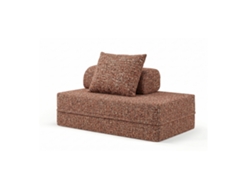 Sofá Modular 2 Lugares Convertible Tweed Terracota