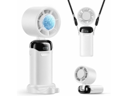 Ventilador Portátil 3 En 1 Con 199 Niveles De Velocidad Y Pantalla Led Inteligente (blanco)