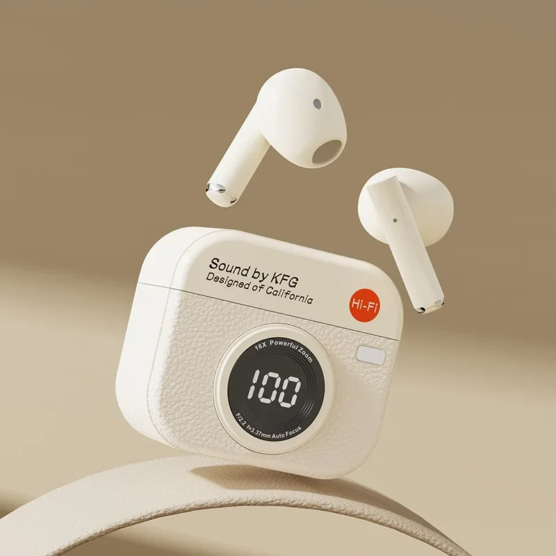 Auriculares Intraaurales Estéreo Deportivos Inalámbricos Con Bluetooth (blancos), Cancelación De Ruido Y Estuche De Carga.