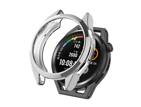 Funda protectora para reloj Huawei Watch GT 3 SE con medio embalaje de galvanoplastia (plateada)