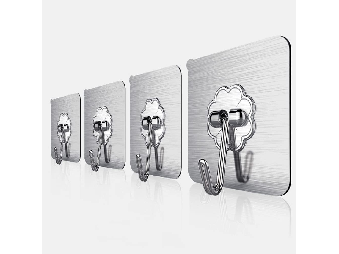Ganchos De Pared Autoadhesivos, Transparentes Y Resistentes (paquete De 20 Unidades)