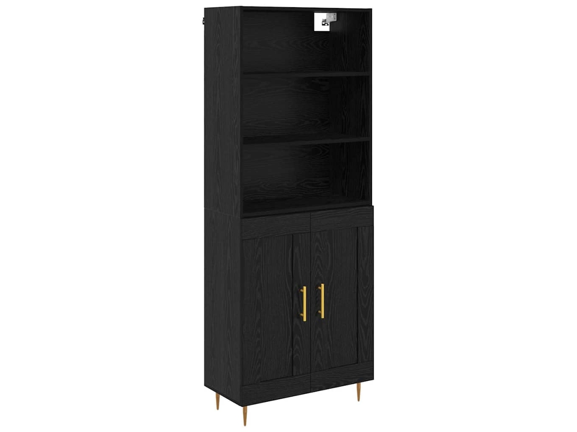 Aparador | Buffet Roble Negro 69,5 x 34 x 180 cm Madera Procesada