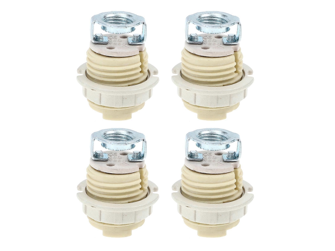 Rebe-4 Piezas Soportes De Lámpara G9 De Cerámica Para Lámparas Halógenas Con Base G9 Adaptador De Bombilla Para Lámparas Y Candelabros 2,4x2 Cm Beige