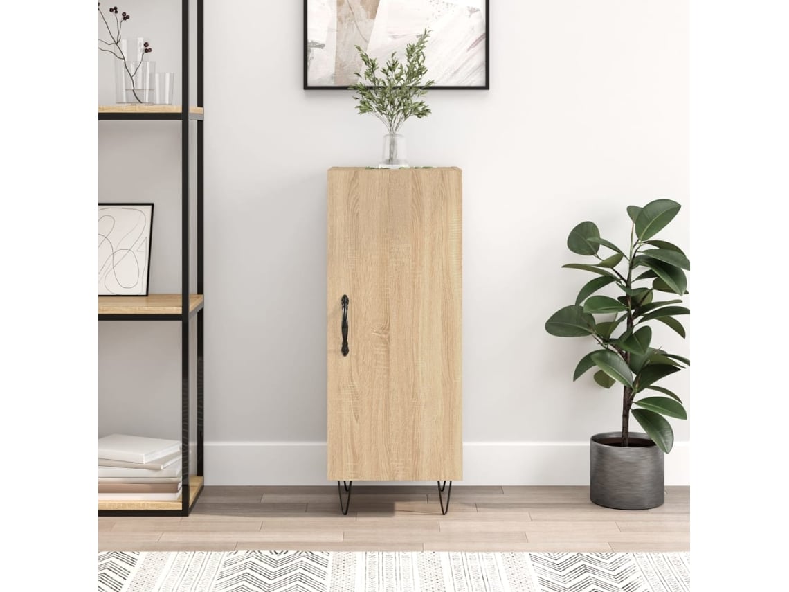 Aparador Madera Contrachapada Color Roble Sonoma 34,5x34x90 Cm