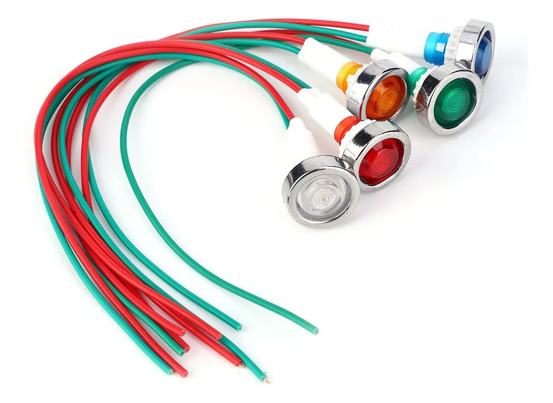 Nuevas 15 piezas de luz piloto LED de 12 V CC y 10 mm Vayotoy
