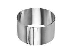 Molde ajustable para galletas de acero inoxidable de 6 a 12 pulgadas, cuencos circulares, mousses y cuencos redondos Chaberlu