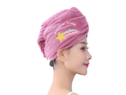 Toalla de secado rápido para cabello mojado, suave y bordada, ideal para niños y mujeres. Rosewell