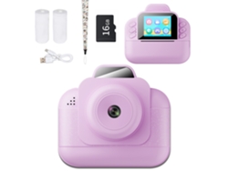 Cámara Instantánea 1080p Para Niños, Incluye Una Tarjeta De Memoria De 16 Gb (morada). Czhhmart
