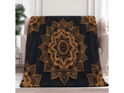 Estampado Microfibra Negra Adultos Niños Color Cama 130 X 150 Cm