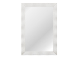 Espejo de pared rústico para baño con marco de madera de caucho, 106 x 71,5 cm, blanco NORTHIX