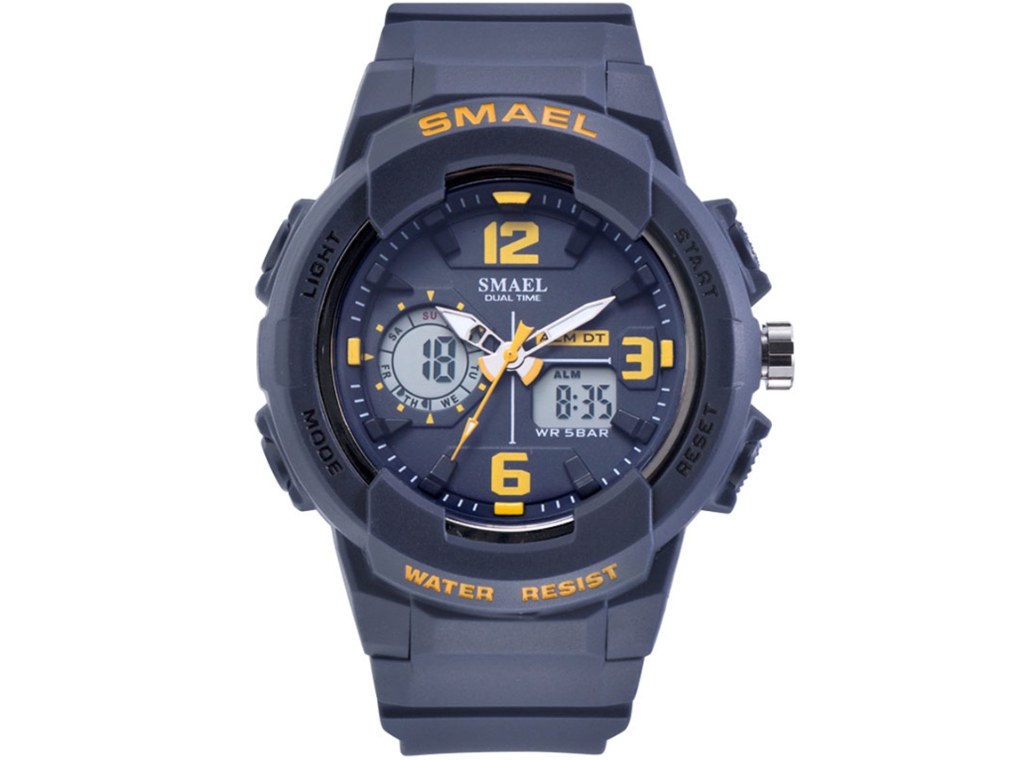 Reloj Deportivo Electrónico Smael Para Hombre Con Correa De Plástico, Resistente Al Agua Hasta 50 M (azul Oscuro).