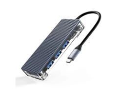 Concentrador USB C, adaptador USB C 6 en 1 con HDMI 4K, ranura para tarjeta SD/TF, 3 puertos de datos USB 3.0 para MacBook Air/Pro, XPS, Pixelbook y más. Bestvite