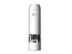 Molino Eléctrico De Sal Y Pimienta Con Luz Led Y 6 Niveles Ajustables De Grosor Carga Usb-c Blanco