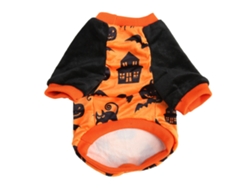 Rebe-camiseta De Abóbora Para Cão Gato Traje De Halloween Macio Peludo Elástico Fantasia Mascota Pequeno