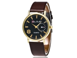Reloj De Pulsera Zhoulianfa Zlf-0075 De Cuarzo, Con Correa De Cuero Negro, Ideal Para Parejas, Negocios Y Uso Diario.