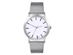 Reloj De Cuarzo De Correa De Pvc Zhoulianfa Para Parejas, Dial Redondo, Unisex (blanco Plateado)