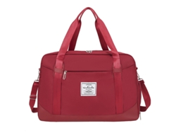 (Rojo) Bolsa de viaje portátil, bolsa de entrenamiento y fitness, con compartimentos separados para artículos secos y mojados, práctica