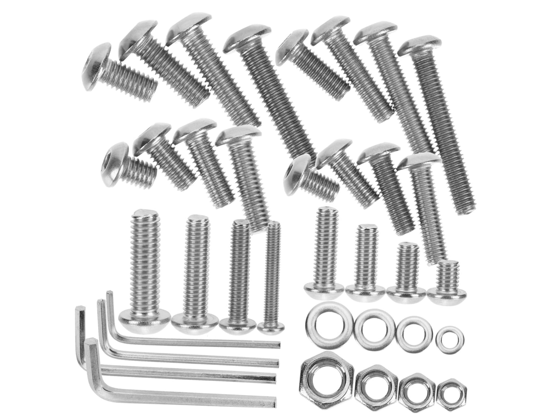 Kit De 520 Piezas De Tornillos Y Tuercas De Acero Inoxidable Con Arandelas Metálicas Y Juego De Llaves.