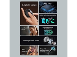 Auriculares Inalámbricos Mibro Earbuds 2 Bt 5.3: Ligeros, Con Certificación Ipx5, Cancelación De Ruido Y Sonido Estéreo.