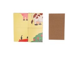 Ats-rompecabezas De Madera Para Niños Bebés Infantiles Lindos Cartoons Educatsivos Portátiles Seguros Granja Niños Niñas