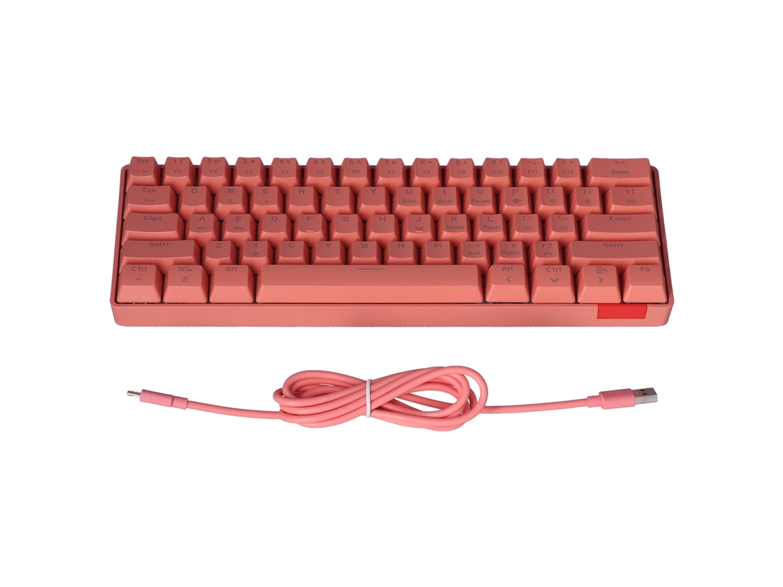 Teclado Mecânico Sem Fio Bt5.0 61 Teclas Pbt 12 Efeitos De Iluminação Para Jogos Stk61
